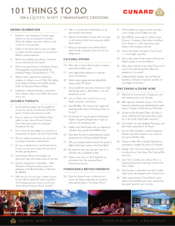 101 THINGS TO DO
