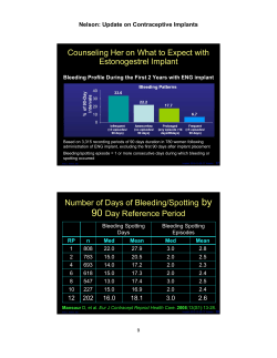 Managing bleeding with implant
