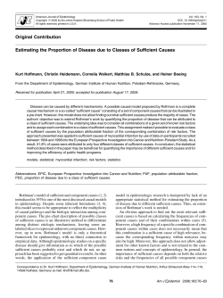 Estimating the Proportion of Disease due to Classes of Sufficient