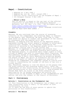 Constitution of Kingdom of Nepal 1990