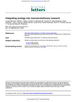 Integrating ecology into macroevolutionary