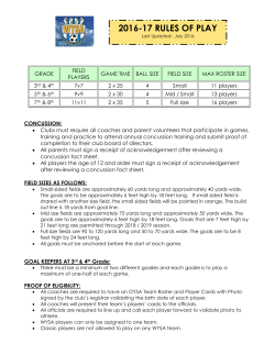 Spring Soccer WYSA Rules - Clackamas United Soccer