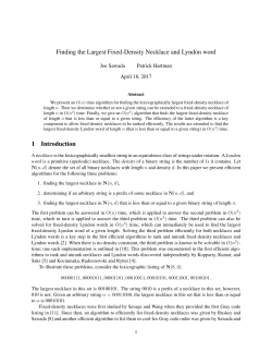 Finding the Largest Fixed-Density Necklace and Lyndon word 1