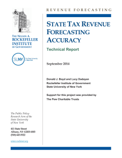 State Tax Revenue Forecasting Accuracy: Technical Report