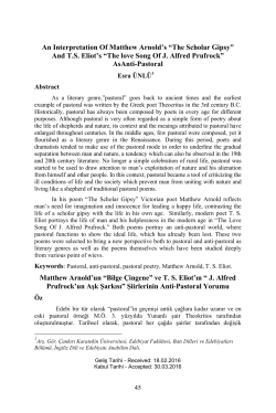 An Interpretation Of Matthew Arnold`s &ldquo;The Scholar Gipsy&rdquo;