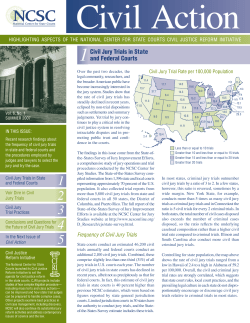 Civil Jury Trials in State and Federal Courts