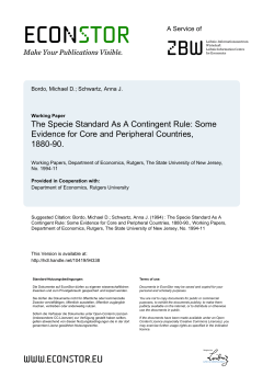 Some Evidence for Core and Peripheral Countries, 1880