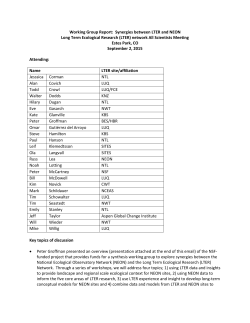 LTER NEON ASM Working Group Report