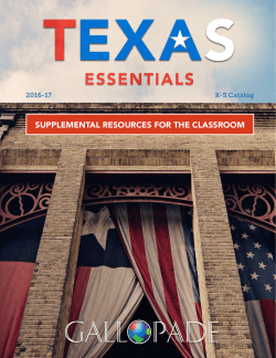 SUPPLEMENTAL RESOURCES FOR THE CLASSROOM