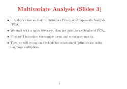 Multivariate Analysis (Slides 3)