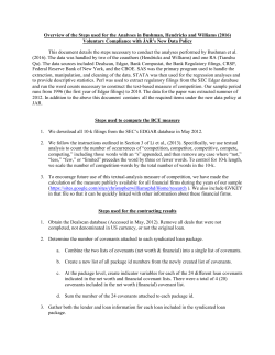 Overview of the Steps used for the Analyses in Bushman, Hendricks
