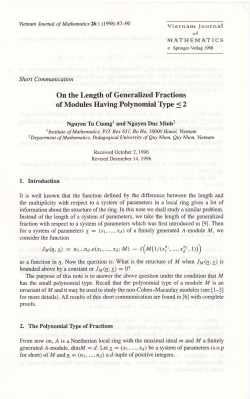 On the Length of Generalized Fractions of Modules Having