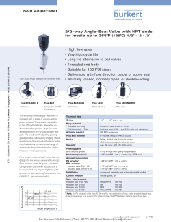 Burkert Type 2000 Angle-Seat