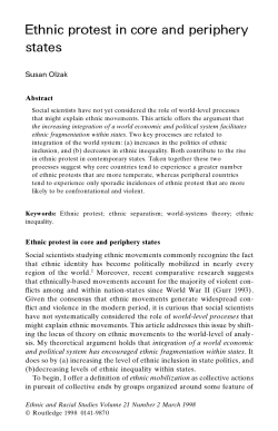 Ethnic protest in core and periphery states