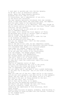 I just want to quickly get into the Qin dynasty. So we