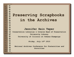Preserving Scrapbooks in the Archives