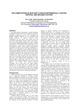 the computation of buoyant flows in differentially heated vertical and