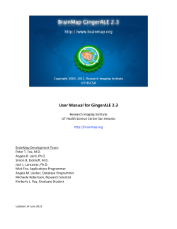GingerALE Users` Manual