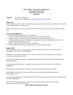 Graduate Introduction to Public History