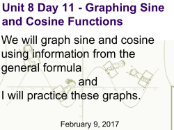 Unit 8 Day 10 - Graphing Sin and Cos Day 2