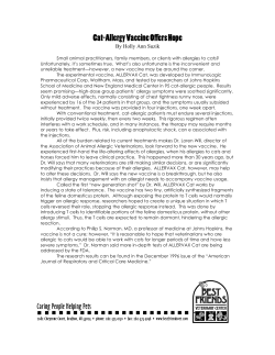 Cat-Allergy Vaccine Offers Hope