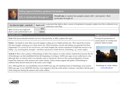 Ealing Agreed Syllbus &ndash; schedule for guidance for teacher