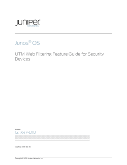 Junos&reg; OS UTM Web Filtering Feature Guide for