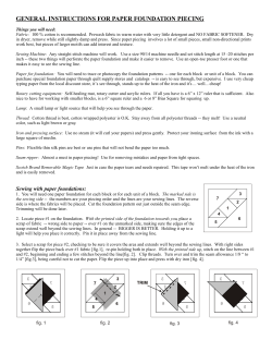 general instructions for paper foundation piecing