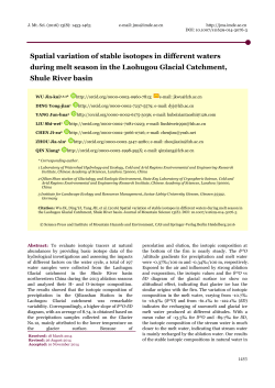 Spatia durin Shule al varia ng melt s e River b ation of season basin