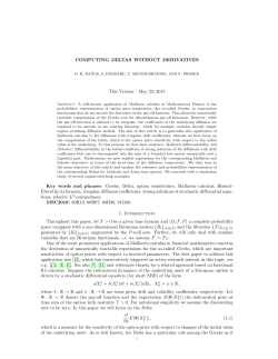 COMPUTING DELTAS WITHOUT DERIVATIVES This Version : May