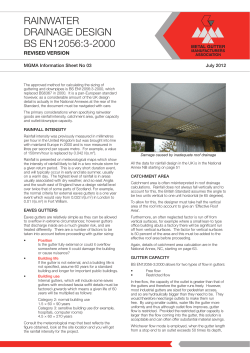 rainwater drainage design bs en12056:3-2000