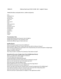 The Canterbury Tales Identify both physical and character traits of