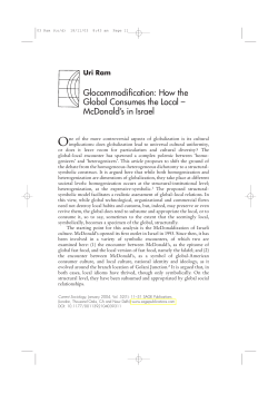 Glocommodification: How the Global Consumes the