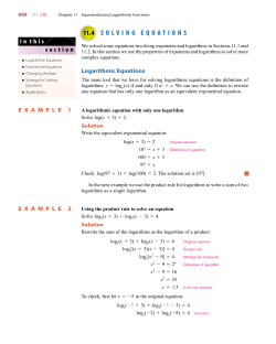 11.4 SOLVING EQUATIONS