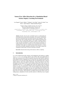 Sensor-Free Affect Detection for a Simulation