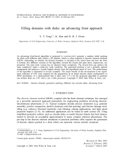 Filling domains with disks: an advancing front approach