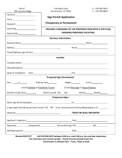 Sign Permit Application (Temporary or Permanent)