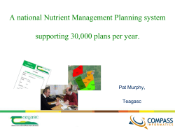 A national Nutrient Management Planning system supporting 30,000