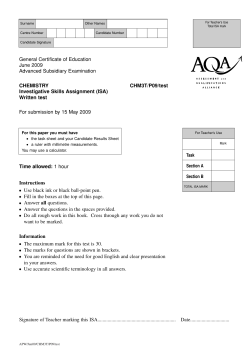 CHM3T P09 Test - A
