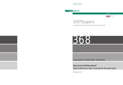 SOEPpapers 368: How Far Do Children Move?