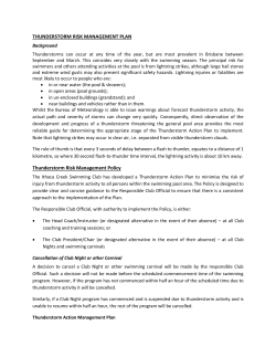 Thunderstorm risk management plan