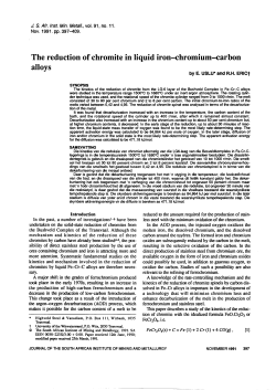 The reduction of chromite in liquid iron-chromium-carbon