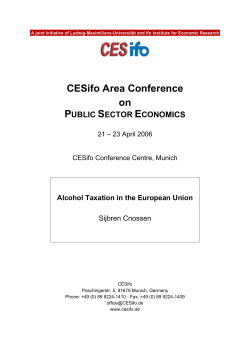 CESifo Area Conference on PUBLIC SECTOR ECONOMICS