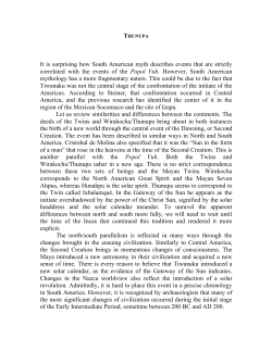 It is surprising how South American myth describes events that are