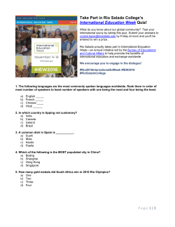 Take Part in Rio Salado College`s International Education Week Quiz!