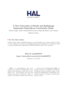 A New Generation of Sterile and Radiopaque Impression Materials