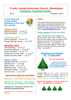 Children.Youth@Trinity - Trinity United Reformed Church in