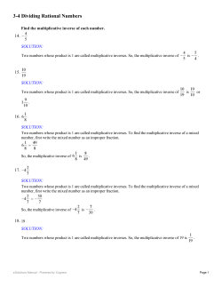 3-4 Dividing Rational Numbers - Waukee Community School District