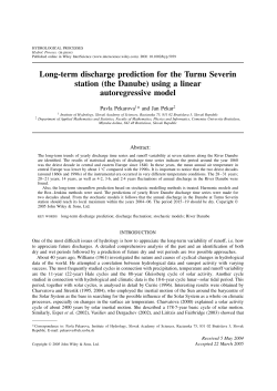 Long-term discharge prediction for the Turnu
