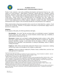 Discrimiantion and Harassment Policy